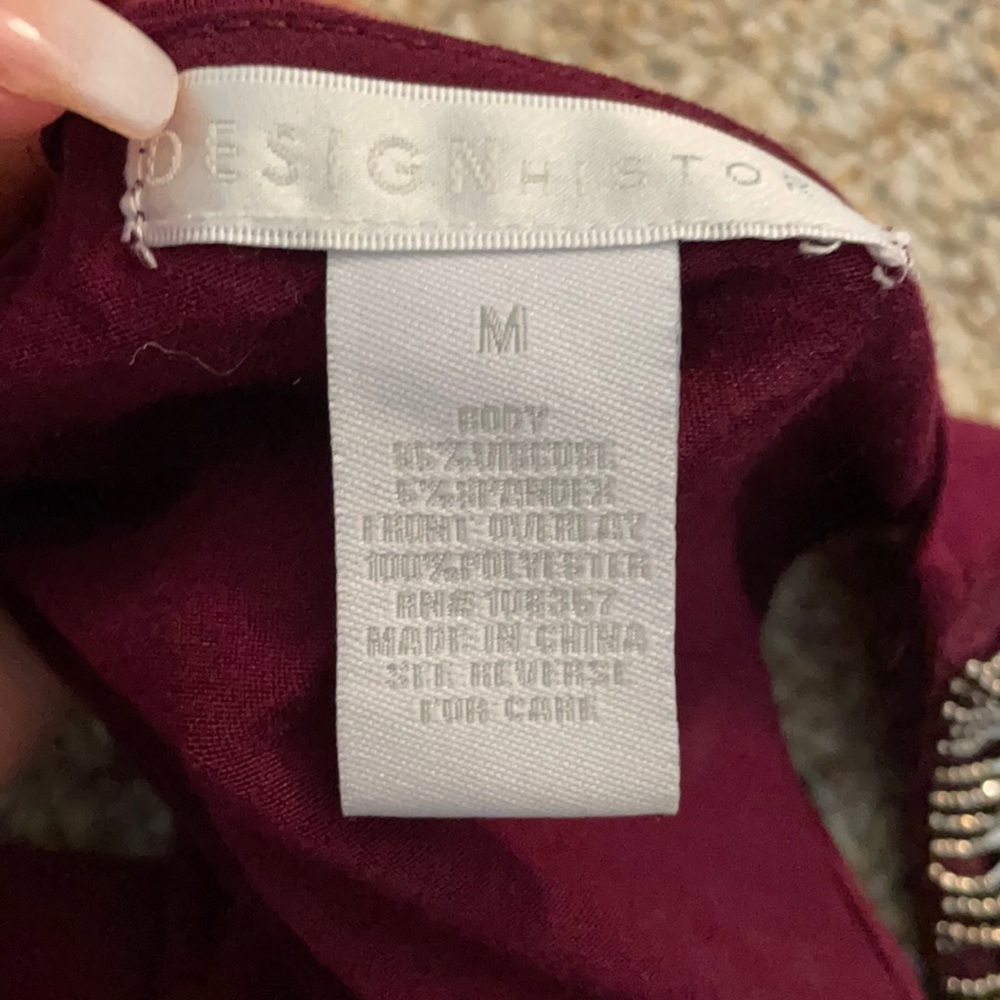 Maroon designer top size medium